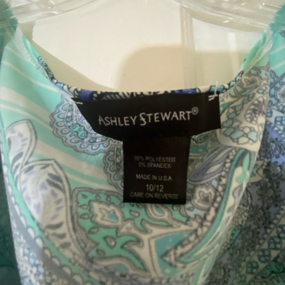 Ashley Stewart Paisley Tank top Size 10/12 - Picture 4 of 6